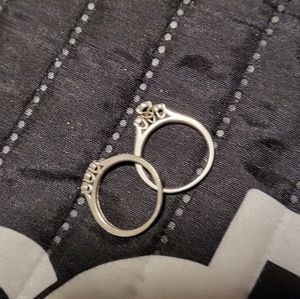 Authentic Sterling Silver Engagement Set